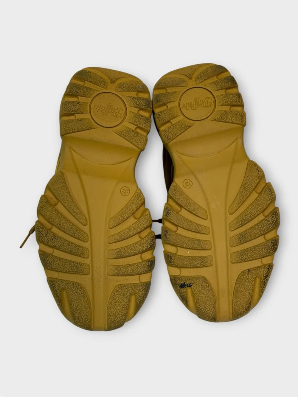 Vintage Buffalo London Chunky Platform Sneaker in Mustard Yellow